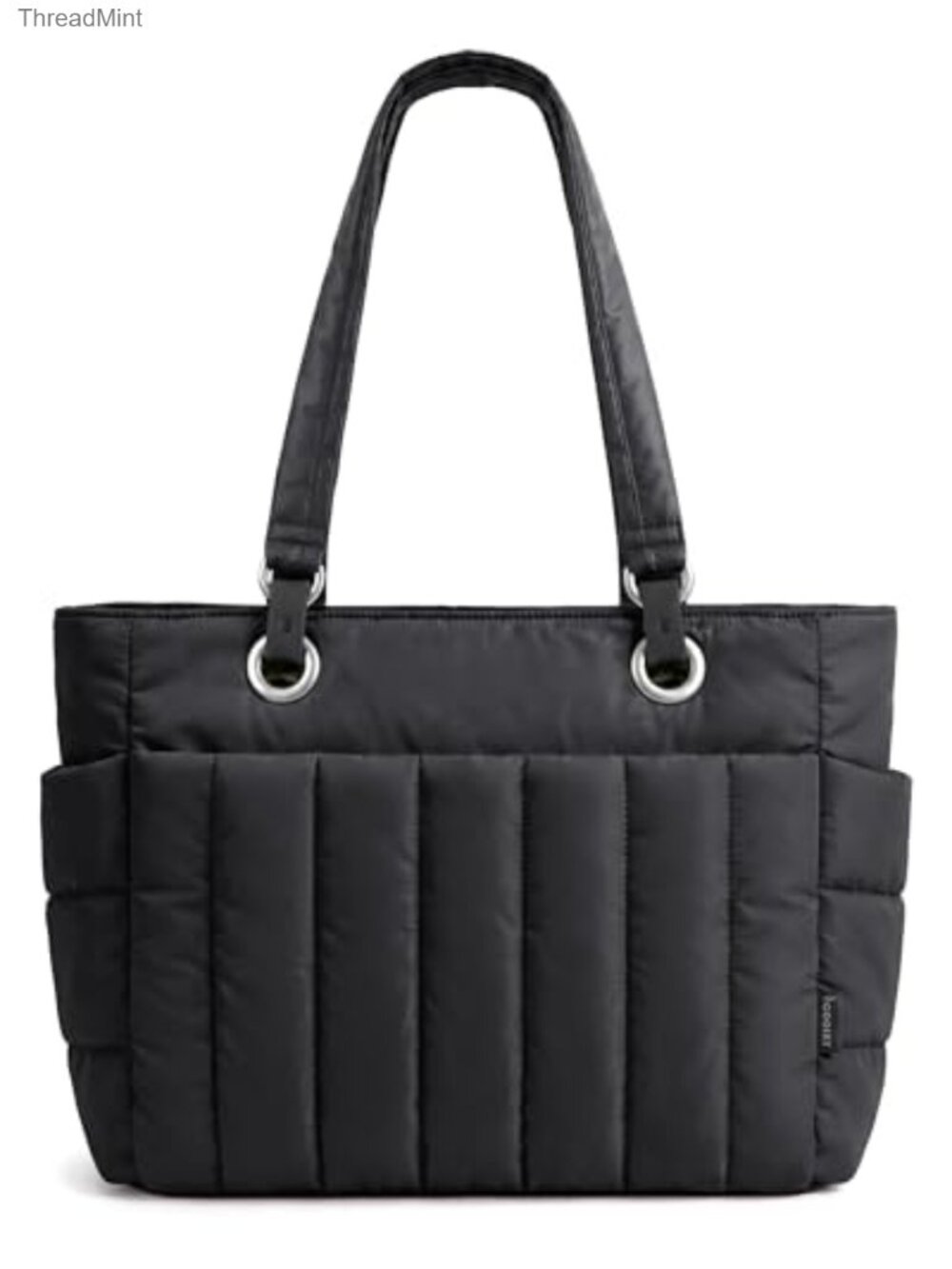 Quilted Puffer Tote Bag for Women, Lightweight Shoulder Handbag with Laptop